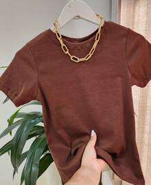 Polyester - สีน้ำตาลสนิม - ดู 2