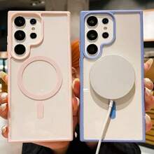 透明磁吸手机壳，兼容三星 Galaxy S26 Ultra、S25 Ultra、A56、A55、A36、A16、A17 等型号。也兼容 Galaxy S24 FE、A35、A15、A26、S24 FE、S25 等型号。这款手机壳亲肤舒适，色彩鲜艳，具有磁吸防摔保护功能。国际版，非国内版。 - 粉色 - 查看 7