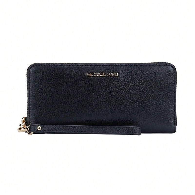 Michael Kors Jet Set Travel Solid Color Ladies Long Hand Purse 35T7GTVE7L BLACK - 黑色35T7GTVE7L BLACK - 查看 1