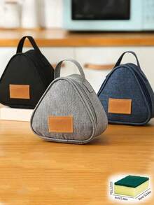 1pc Insulated Lunch Box Tote Bag, Suitable For Students, Reusable, Thick Aluminum Foil Insulation - Multicolor - View 9