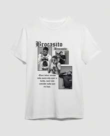 Unisex T-Shirt Trap Brocasito Brocagang Brazilian Freestyle Rap Singer Music Print - 白色 - 查看 4