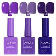 GMUME 3支/套 15ml 紫色激情凝胶指甲油，薰衣草紫罗兰深茄子色，魔法女巫万圣节色彩，单色美甲，可卸UV/LED指甲油 - 彩色 - 查看 12