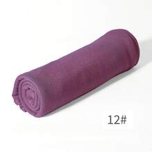 女士高品质真丝汗布头巾，防风防沙围巾，全年适用 - 彩色 - 查看 27