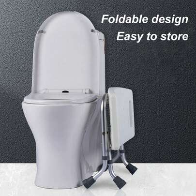 Asiento de Ducha Ajustable con Cojín EVA, 3 Niveles de Altura, Almohadillas Antideslizantes, Capacidad de Carga de 158.76KG - Diseño Trapecio Robusto, Blanco Elegante - Ideal para Personas Mayores, Mujeres Embarazadas y Discapacitados, Silla de Baño en el Cuarto de Baño, Muebles de Baño Estilosos, Diseño Antideslizante Regalos de Navidad/Regalos de Halloween, Silla de baño ajustable, plegable, antideslizante, soporte resistente con estructura duradera, fácil almacenamiento para segurid