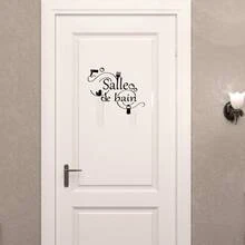 1 szt. Naklejka na drzwi prysznica francuskiego, odpowiednia do wystroju wnętrza kabiny prysznicowej w łazience - Wielokolorowe - Zobacz 2