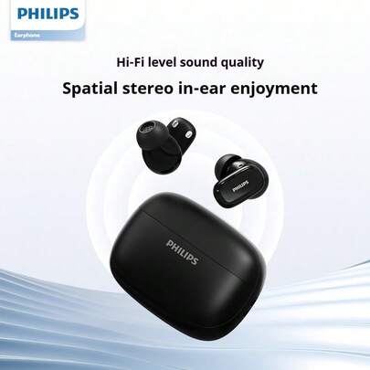  Philips TAT2569 True Wireless Earbuds, ANC Active Noise Canceling, 10mm Drivers With Dynamic Bass, AI Mic For Clear Calls, Bluetooth 5.4, 31H Playtime, IPX5 Waterproof, Touch Control – White/Black/Blue