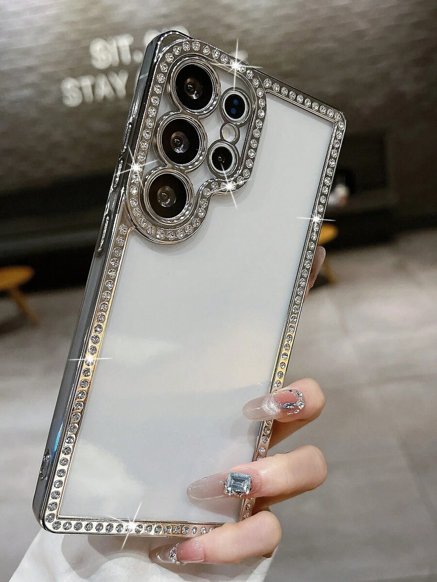新款奢华时尚闪亮钻石透明手机壳，适用于三星 Galaxy S25/S25 Plus/S25 Ultra/S24/S24 Ultra/S24 FE/S23/S23 Ultra/S23 Plus/S24 Plus/S26/S26 Plus/S26 Ultra，6D 电镀边框后盖，送朋友的礼物