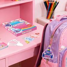 DIY Princess And Unicorn Keychain Diamond Art Craft Kit, Suitable For Children 4 Years And Older, 10 Sparkling Magic Charms, Girls Craft Gift - Pink - View 6