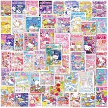 50 piezas Paquete de pegatinas de personajes Sanrio - Calcomanías de dibujos animados lindos para teléfono/computadora portátil/diario - 50 piezas - Ver 1