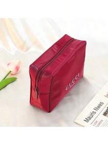 Gucci 红色帆布化妆包 - 大容量手提包，适合旅行和日常使用，优雅礼品。 - 酒紅色 - 查看 10