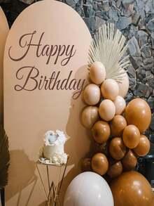 2pcs/Set 11.81*23.5in/11.81*25.5in "Happy Birthday" Balloon Arch Stickers, Wall Decor, Party Decoration - 2pcs - View 1
