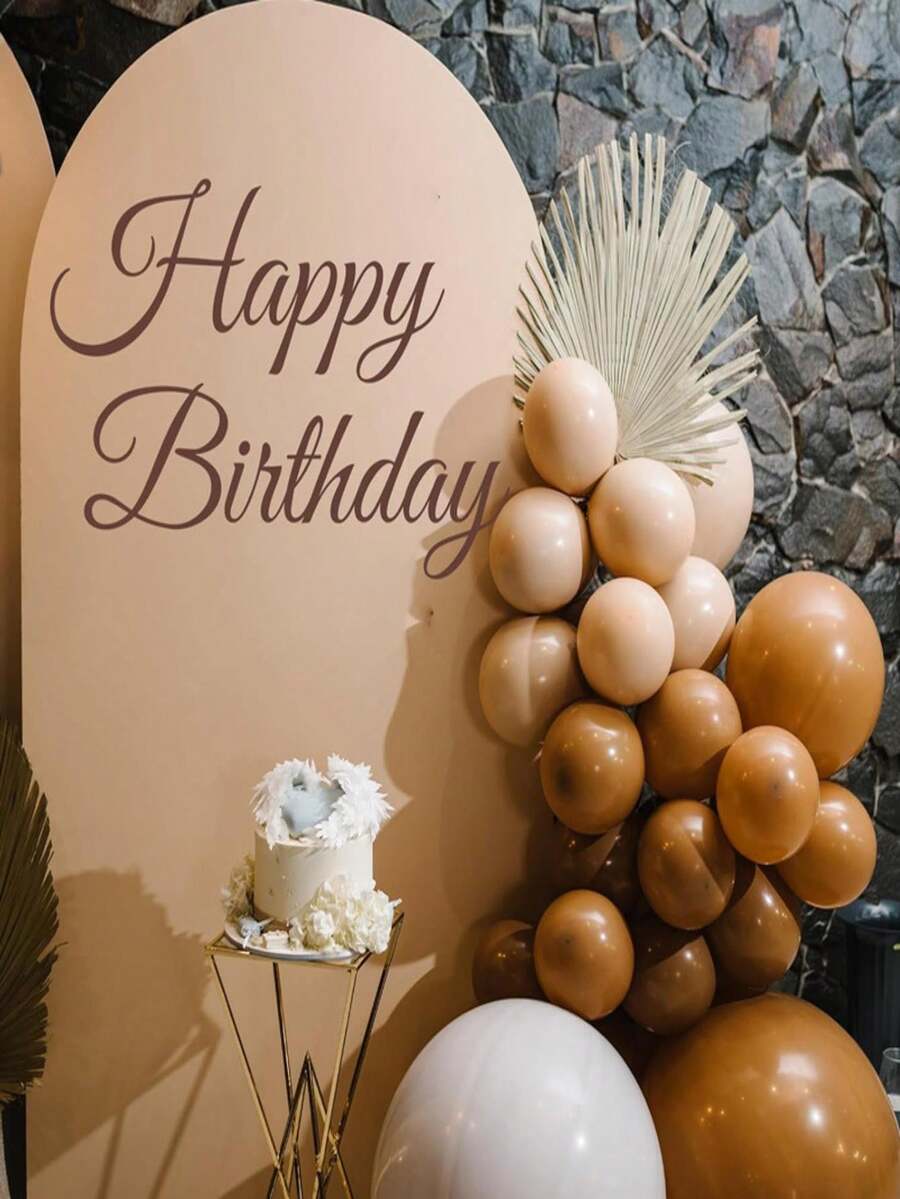 2pcs/Set 11.81*23.5in/11.81*25.5in "Happy Birthday" Balloon Arch Stickers, Wall Decor, Party Decoration - 2pcs - View 1