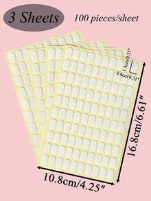 1/2/3/5/10 Sheets Double-Sided Removable Transparent Adhesive Sticker Dots, 100pcs/Sheet, For Office, Study, DIY Decoration - 100 Pieces/sheet - View 13