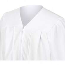 2026 Unisex Matte Graduation Gown And Cap Set With Tassel For Middle High School Bachelor - White - View 2