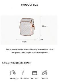 Michael Kors Jet Set Travel Printed Women's Single Shoulder Crossbody Bag 35F1GTVC2B VANILLA - 香草色印花35F1GTVC2B VANILLA - 查看 10