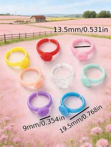 50/100/150/200/300/500/1000pcs/Pack Plastic Round Base Blank Suitable For DIY Jewelry Making Supplies, Craft Materials Accessories - Ring Setting - View 10