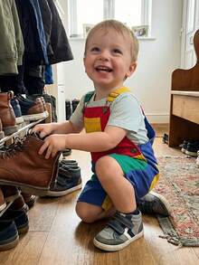 Kids Girls Boys Overall Shorts, Cute Contrast Color Summer Jumpsuit With Pockets For Casual Daily - Multicolor - View 5