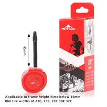 MOTSUV 超轻自行车内胎 700c 公路自行车 TPU 内胎 45mm 65mm 85mm 法式气嘴 23C 25C 28C 30C 32C - 彩色 - 查看 12