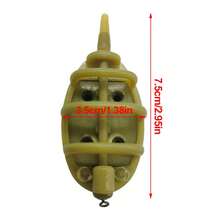 10PC Fishing Inline Method Feeders 30g For Pellet Ground Bait Coarse Carp Tackle - Olive Green - View 2