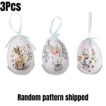 12/24 Quả Trứng Phục Sinh Treo Trang Trí, Hình Thỏ Hoạt Hình, Trang Trí Tiệc Gia Đình, Đồ Trang Trí Hình Trứng Nhiều Màu Sắc, Trang Trí Phong Cách Cổ Điển Mùa Xuân, Trang Trí Nhà Mùa Xuân, Trứng Giả, Tuyệt Vời Cho Trang Trí Lễ Phục Sinh, Đồ Trang Trí Hình Trứng Nhiều Màu Sắc, Đồ Trang Trí Cây Mùa Xuân Phong Cách Nông Trại, Vật Trang Trí Giỏ Quà. - Xem 12