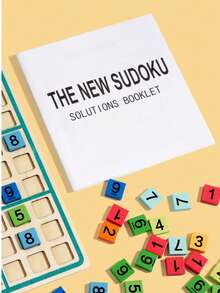 Juego de Sudoku de 9 cuadrículas de arcoíris de madera para niños con libro de Sudoku, juguetes interactivos de rompecabezas para el desarrollo del pensamiento lógico, regalo de cumpleaños, juguete educativo de aprendizaje matemático - Multicolor - Ver 11