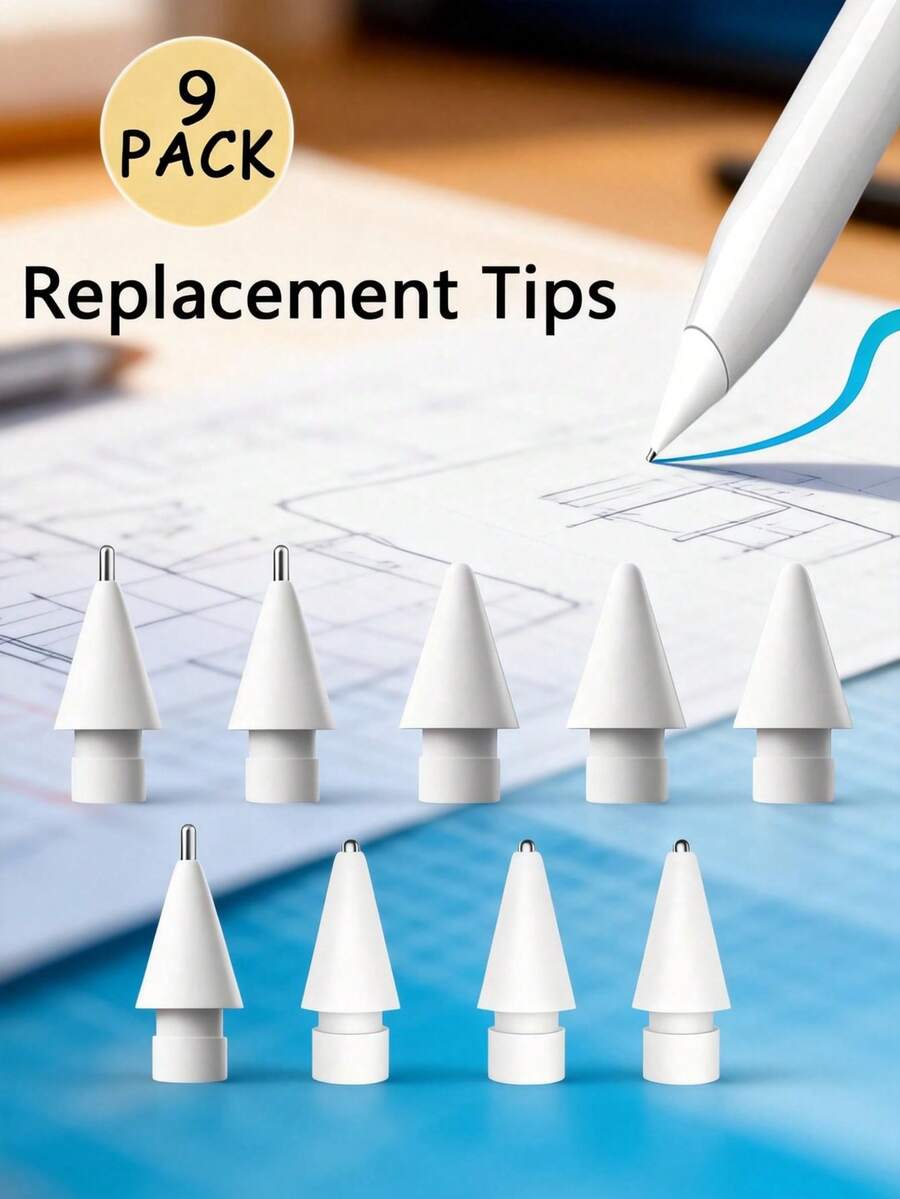 Stylus Pen 3/6/9pcs Replacement Nibs, Compatible With Apple Pencil 1st/2nd Generation, Nibs Compatible With Pro Pencil 2nd/1st Generation, Pro Pencil Set, Best Gift For Birthday, Easter, Spring - Multicolor - View 1