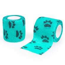 1/3pcs Self-Adhesive Pet Bandage, Veterinary Sticky Wrap, Non-Woven Tape, Suitable For Dog Legs, Paws And Wounds, 0.98in/2in Wide Bandage, Paw Print Design, Breathable Packaging Tape, Suitable For Dogs And Cats, Durable Bandage, Can Be Used For Sports Protection (Random Color) - Multicolor - View 18
