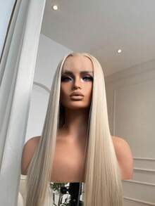 200% Density Pre Cut Glueless Wigs Blended Human Hair Ready To Wear And Go Preplucked Straight 5x5 Lace Closure Wig High Density 13x4 5x5 Human Hair For Women Blode Hair - S613 - View 7