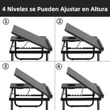 Mesa para Cama Plegable Escritorio Portatil para Laptop Mesita Laptop Cama con Portavasos y Ranura Inclinación Ajustable de 5 Niveles de Comer Jugar Estudiar y Trabajar - negro - Ver 4