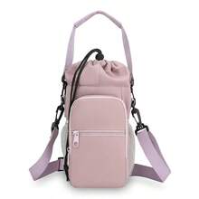 2026 New Outdoor Sports Water Bottle Bag, Multifunctional Crossbody Shoulder Bag, Mobile Phone Storage Bag, Drawstring Insulated Water Bottle Bag,Purse,Travel Essential,Summer,Spring Outfits For Women,Kitchen Essentials,Room Decor,Bathroom Deccor,Nail Supplies,Shoes,Mother's Day,Mom,Mother's Day Gift,Flower,Jewelry,Mother's Day Decorations,Mother's Day Party Supplies,Women,Pink,Gift Set - Mauve Purple - View 2