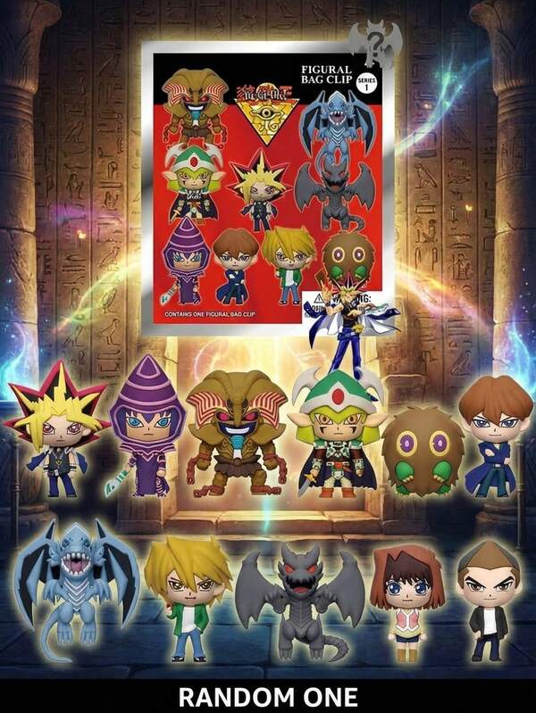 Crunchyroll Móc khóa hình nhân vật anime chính thức được cấp phép bằng PVC:  Yugi, Dark Magician, Exodia, Celtic Guardian, quà tặng sưu tập trang trí 1 chiếc