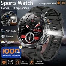 KENPANG 2026 New Men's Outdoor Sports Smartwatch, 1.70-Inch HD AMOLED Full Touch Color Screen, 1000mAh Battery, LED Flashlight, 100+Sport Mode, IPX8 Waterproof, Fitness Tracking Watch, Wireless Call, Voice Assistant, Music Control, Reminder Function, Outdoor Adventure Smart Watch For Men, Compatible With IPhone And Android, Ideal Gift, Birthday Gift, Father's Day Gift, Valentine's Day Gift, Mother's Day Gift. - Multicolor - View 14