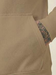 Men's Cherub Angels Dark Tattoo Style Back Print Streetwear Aesthetic Hoodie Tumblr - 杏色 - 查看 5