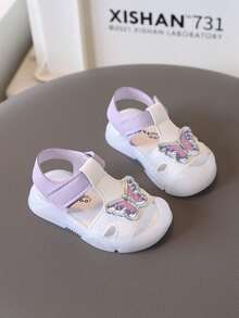 1 Pair Summer New Baby Sandals, Soft Sole Anti-Slip Closed-Toe Infant Toddler Shoes For Boys & Girls - Blue - View 4