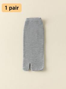 1/3 Pairs Unisex Two-Toe Mid-Calf Socks, Spring/Summer Split-Toe Socks, Pig Hoof Design, Soft & Comfortable, Black/White/Gray - Multicolor - View 15