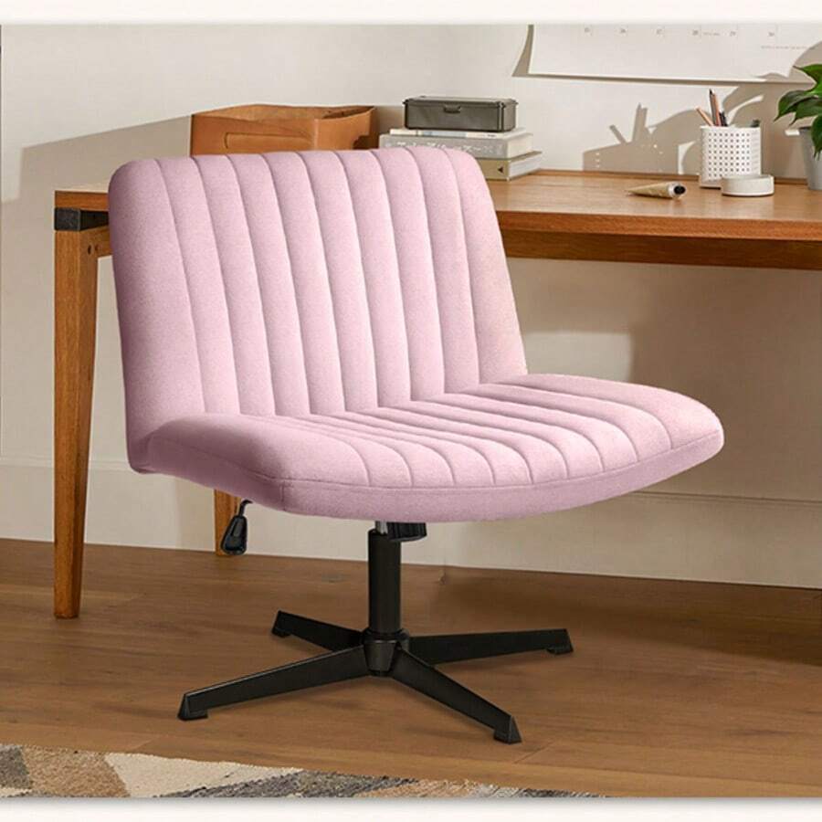 Silla Ergonómica de Oficina sin Brazos, Gris, Altura Ajustable (75-87cm), Respaldo Reclinable 20°, Giro 260°, Asiento Acolchado (63x52 cm), Base Metálica Negra (136 kg), para Hogar y Escritorio - A - Ver 1