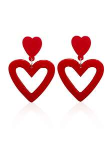 Heart-Shaped Earrings, Valentine's Day Earrings, Wedding Earrings, Lightweight Acrylic Earring Jewelry, Mother's Day Gifts - Multicolor - View 13