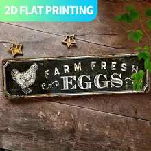 ✨ 2D Flat, 1pc Retro "FARM FRESH" Aluminum Metal Wall Sign - 15.7x3.9 Inch Rustic Farmhouse Decor With Pre-Drilled Holes, Vintage Kitchen Porch Home Decoration, Unique Gift For Friends & Family, 2D Flat - Metal Wall Art,Tin Signs,Vintage Metal Signs,Retro Wall Decor,Rustic Metal Art,Cool Metal Signs,Man Cave Decor,Garage Signs,Classic Metal Art,Unique Wall Art - Multicolor - View 2