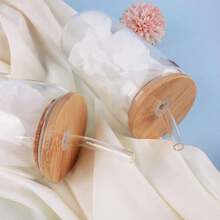 1pc Personalized Birth Flower Glass Cup, Customized Bridesmaid Wedding Gift, Mother's Day Valentine's Day Present, Outdoor Picnic Cup - Multicolor - View 7