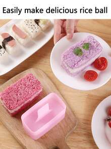 1pc/2pcs/4pcs/5pcs Musubi Mold,Rice Spoon,Musubi Maker Press Large Triangle Rice Mold,Musubi Maker Press,Musubi Maker Press Mold, Onigiri Mold Sushi Rice Maker, Musubi Luncheon Meat Rice Rice Ball Mold - View 4