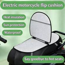 Motorcycle Electric Scooter Universal Sun Protection Seat Cushion, Summer Heat Insulation Anti-Scald Waterproof Cover - A - View 9