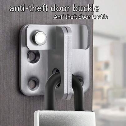 1 pièce Loquet anti-vol en acier inoxydable, loquet de porte épaissi, verrou de porte de salle de bain, verrou de cage pour animaux de compagnie