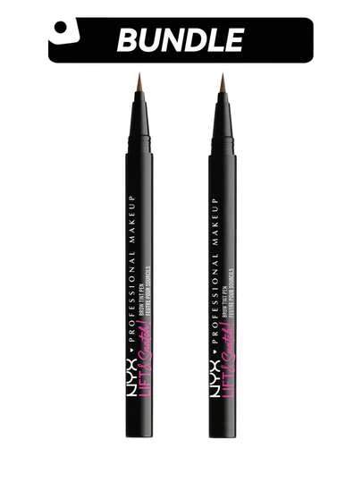 NYX [Eyebrow Tinted Pen Bundle] Lift & Snatch! Eyebrow Tinted Pen + Lift & Snatch! Eyebrow Tinted Pen05 Caramel+07 Brunette0.03oz/1.04g+0.03oz/1.04g
