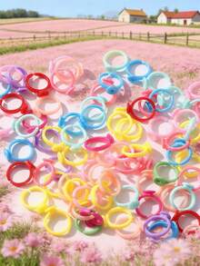 50/100/150/200/300/500/1000pcs/Pack Plastic Round Base Blank Suitable For DIY Jewelry Making Supplies, Craft Materials Accessories - Ring Setting - View 3