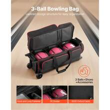 Accesorios de bolos - Schwarz-Rot, 3 bolas - Ver 2