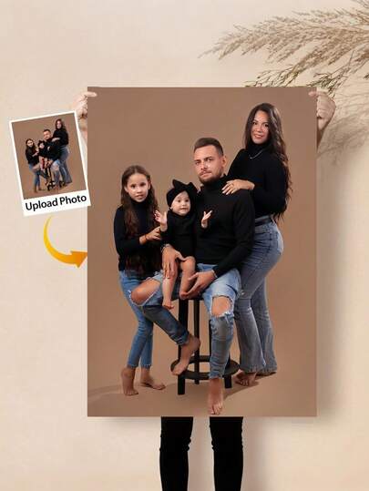 1 Stück personalisierter Leinwanddruck, gerahmte Leinwandkunst für Innenräume, rahmenloser personalisierter Poster, Familienfotos drucken, Hochzeitsdekoration, Muttertagsgeschenk, Abschluss, Hochzeitserinnerung, individuelle Leinwandkunst für Badezimmer, Schlafzimmer, Büro, Wohnzimmer, Wanddekoration, ideales Geschenk für Freunde & Familie, Geburtstag, drucken Sie Ihre Baby-/Familie-/Auto-/Paar-/Porträtfotos, geeignet für Abschluss, Muttertag, Vatertag, Hochzeit, Jahrestag, Valentinstag, Geburtstag, Party, Raumdekoration, Heimdekoration