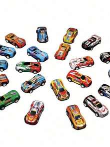 10/20/30pcs Inertial Mini Car Toys, Uniform Size, Suitable For Children's Party Gifts, Racing Toys, Easter And Christmas Fillers, Party Favors, For Boys And Girls [Random Style Sent] - Multicolor - View 4