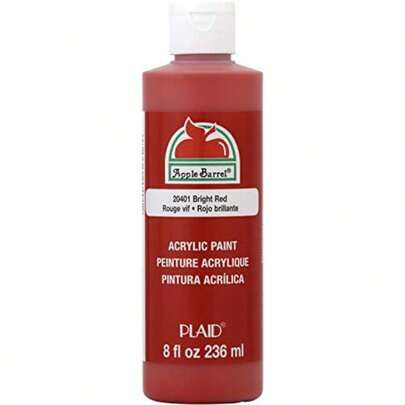 Acrylic Paint In Assorted Colors 8 Ounce J20401 Bright Red (1 Count)