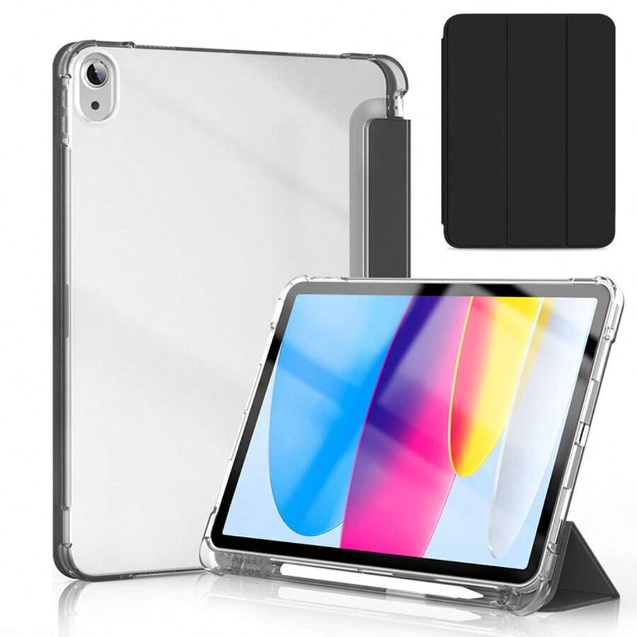 適用於 iPad 11 代保護殼 A16、內建筆槽、TPU 軟殼、極簡設計/粉色/可折疊平板保護殼、適用於 iPad 10 代保護殼、適用於 iPad Air 11 平板保護殼、Tab M11 保護殼、MatePad 保護殼、適用於 MatePad SE 11"、Pad2 11"/Pad SE 11 吋平板保護殼