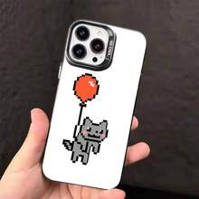 Funda para teléfono N- Cute para iPhone 17 16 15 14 13 12 11 Ais/Pro/Max/Plus, cubierta plateada mate negra. - z7 - Ver 2